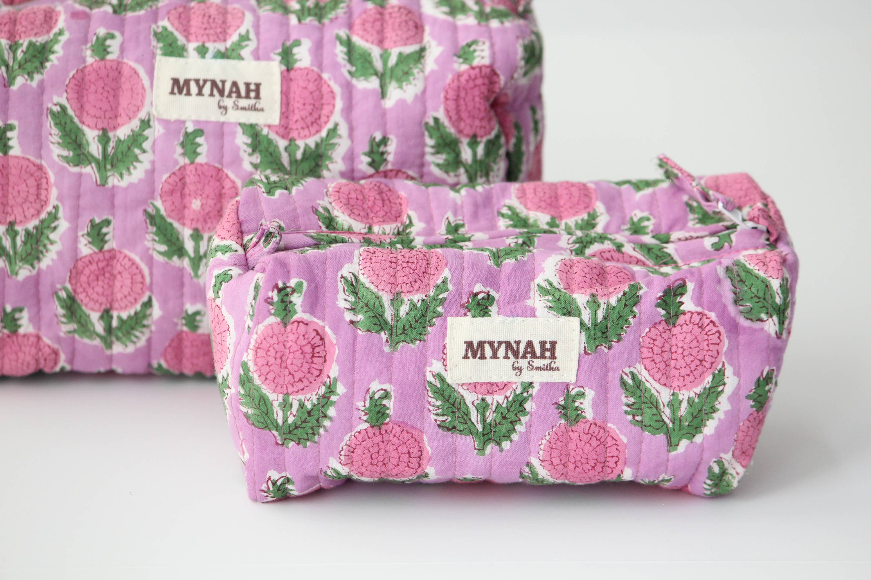 Berry smoothie floral travel/make up/organizer/ bag-Set of 3
