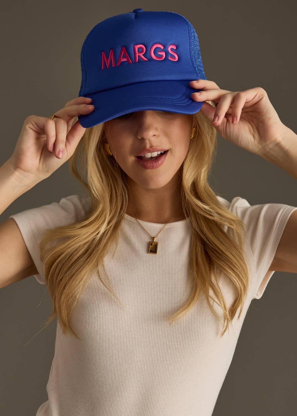 Blue Margs Trucker Hat