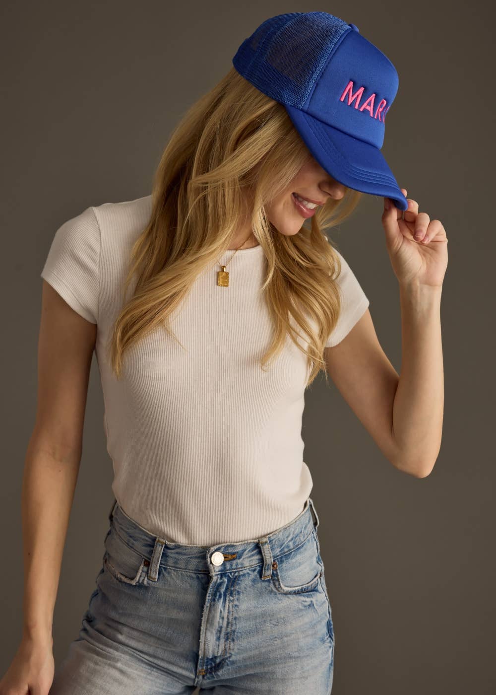 Blue Margs Trucker Hat