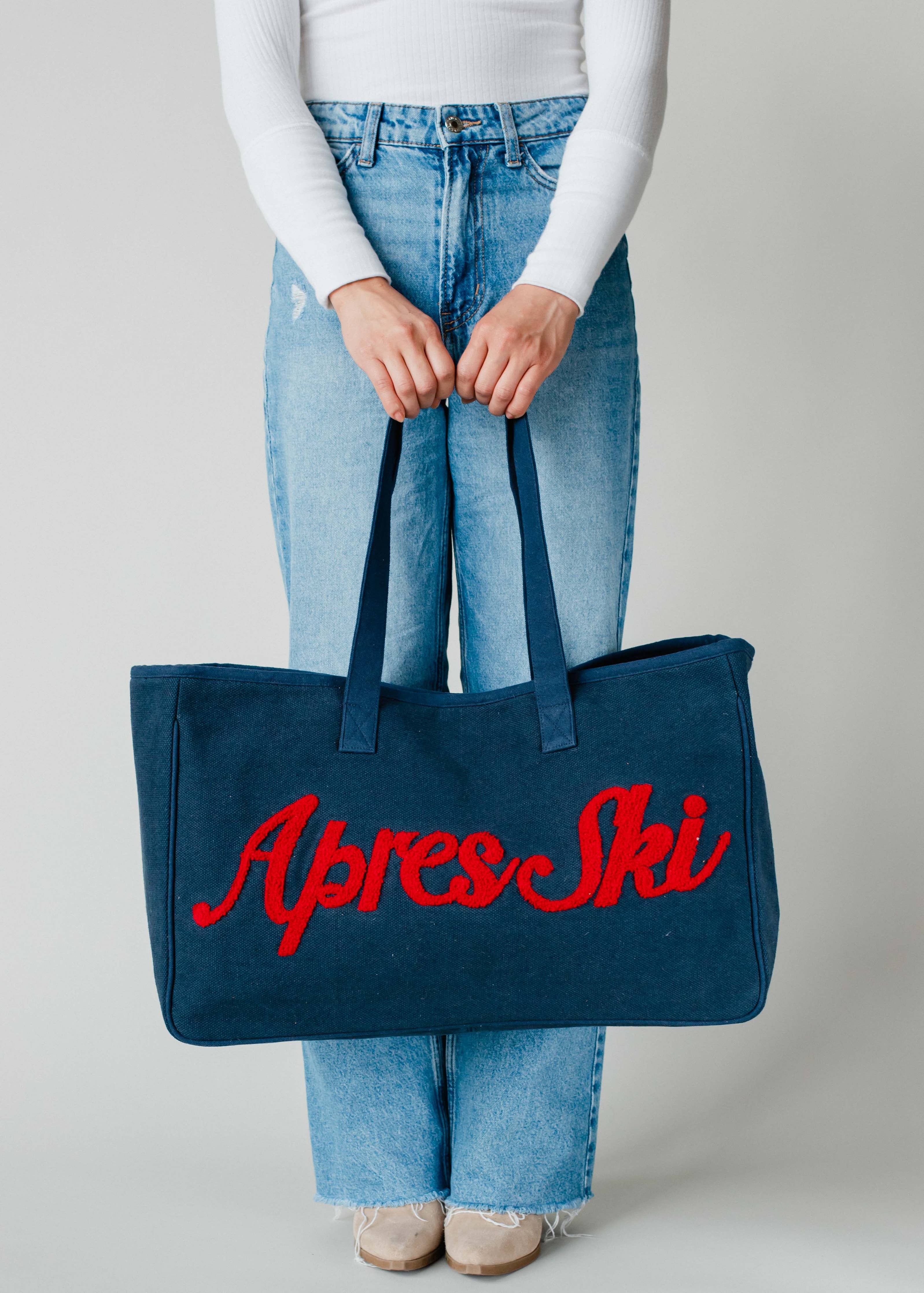 Navy & Red Apres Ski Tote