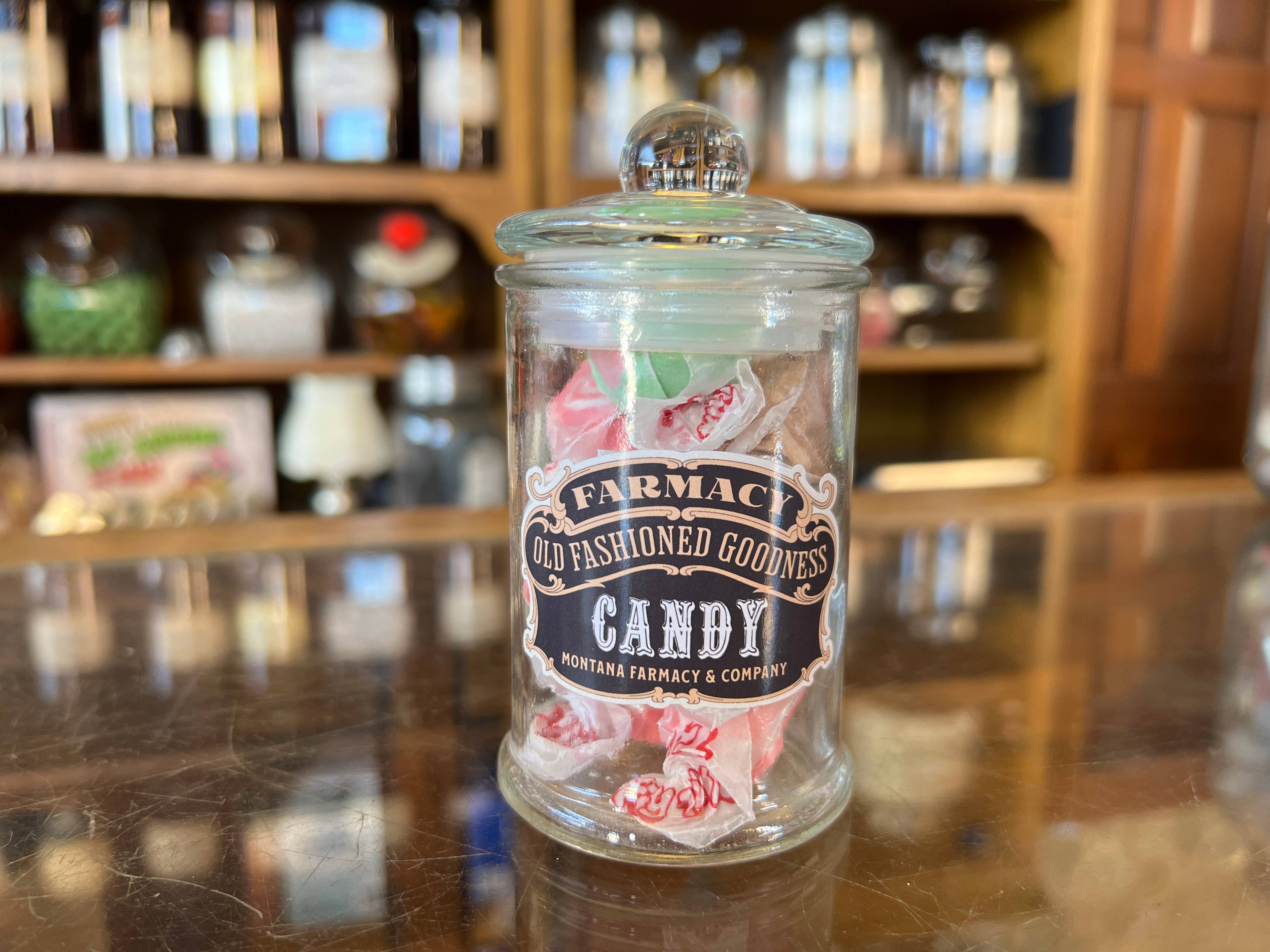 Old Fash Apothecary Jar Salt Water Taffy nostalgic Candy