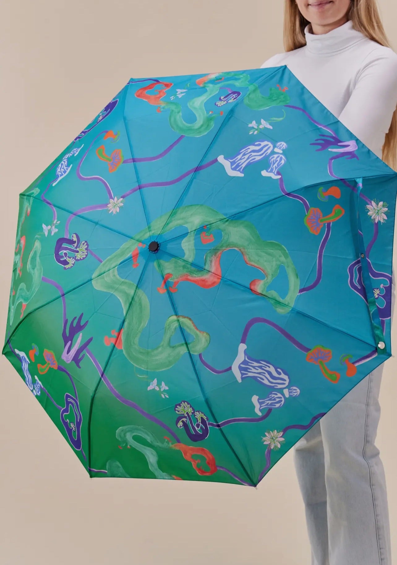 Multipack Prints Compact Duck Umbrellas - 12 pcs