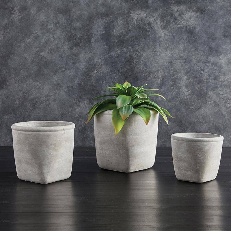 Cement Square Pot LG