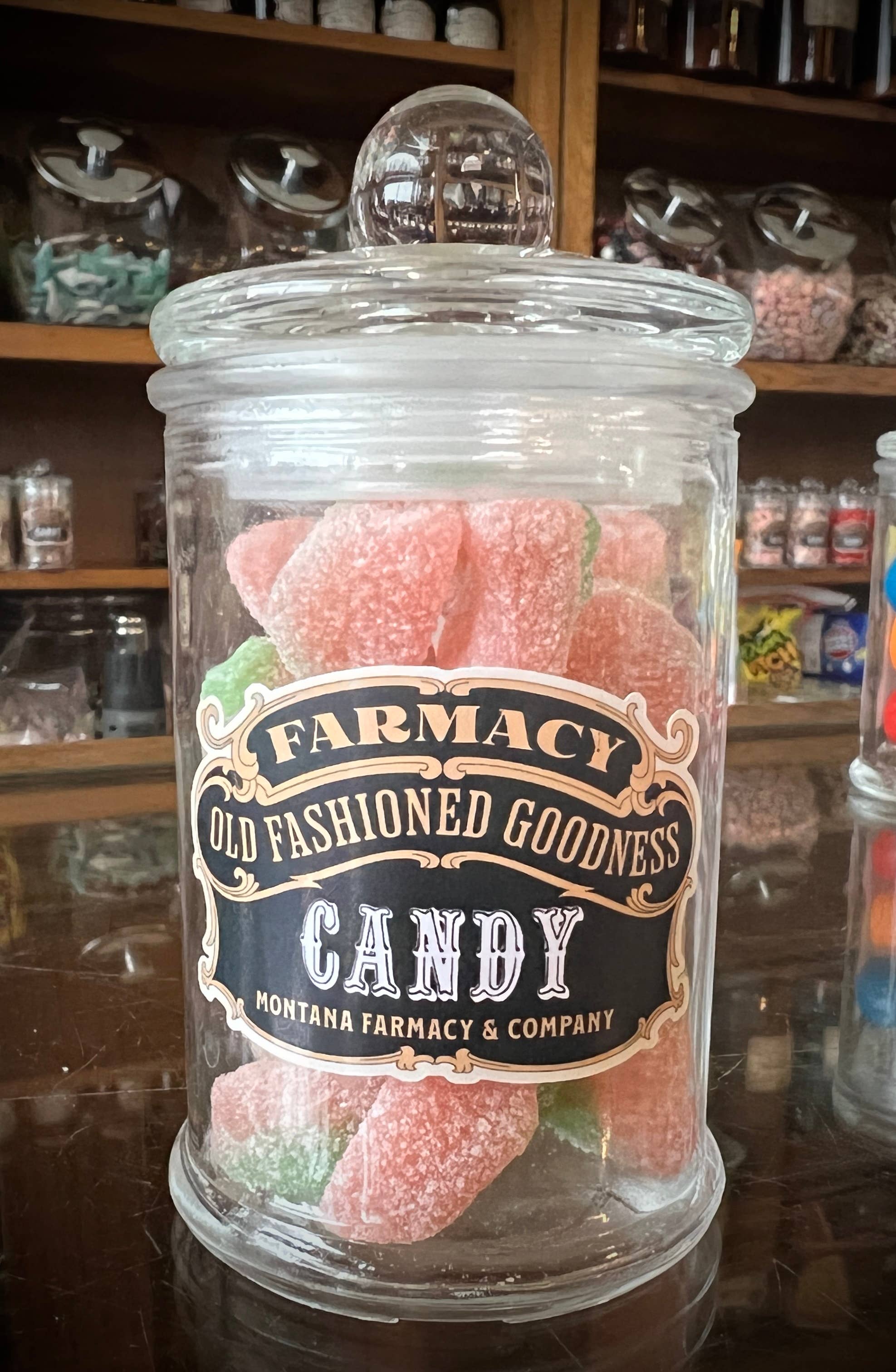 Old Fashion Apothecary Jar Watermelon Sour nostalgic Candy