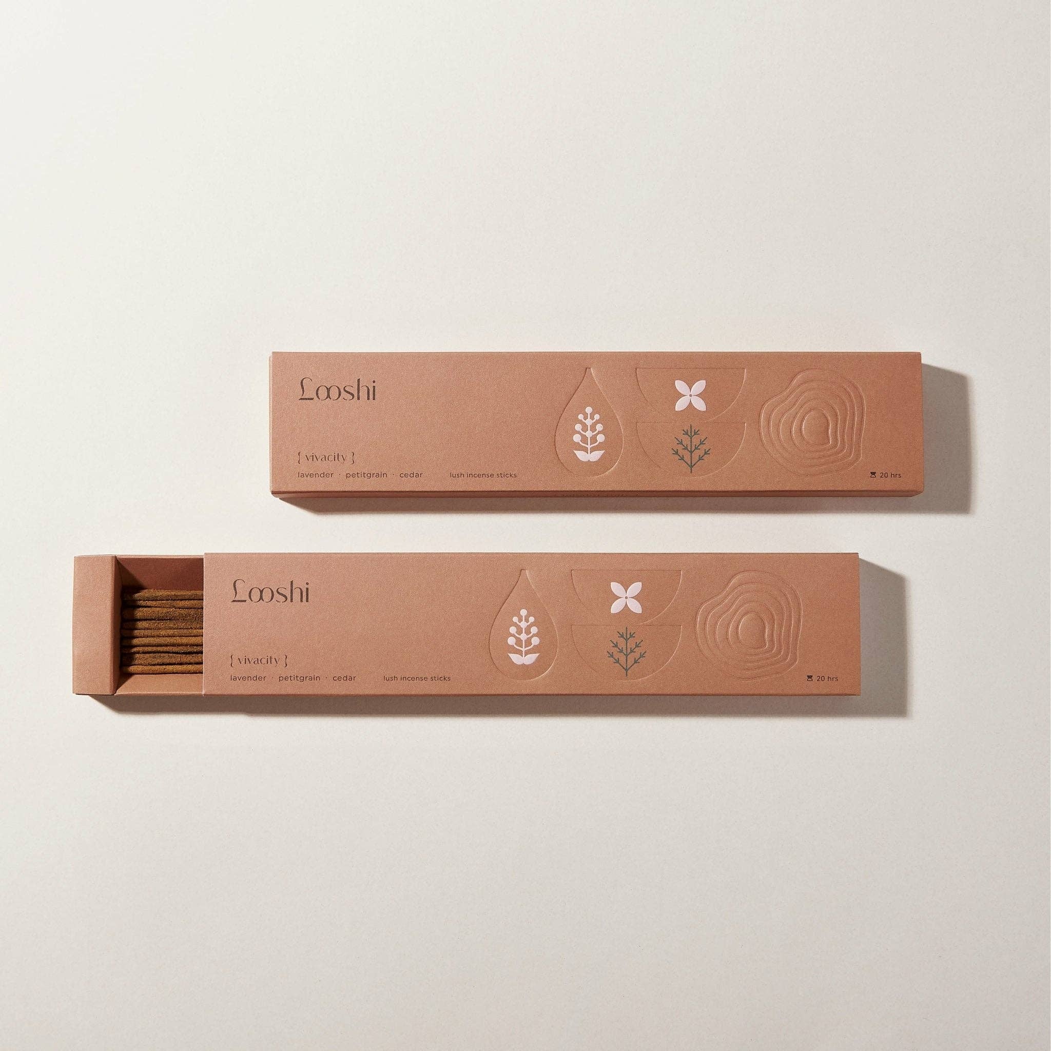 VIVACITY Natural Incense Sticks with Lavender, Petitgrain, Cedar