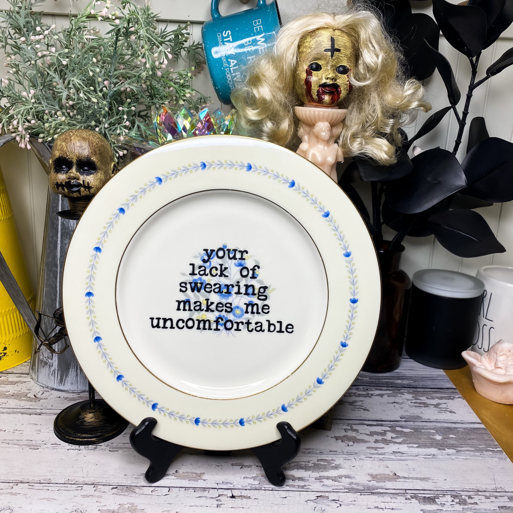 Upcycled Funny Plates, Lack of Swearing, Gift Shop, Tourist