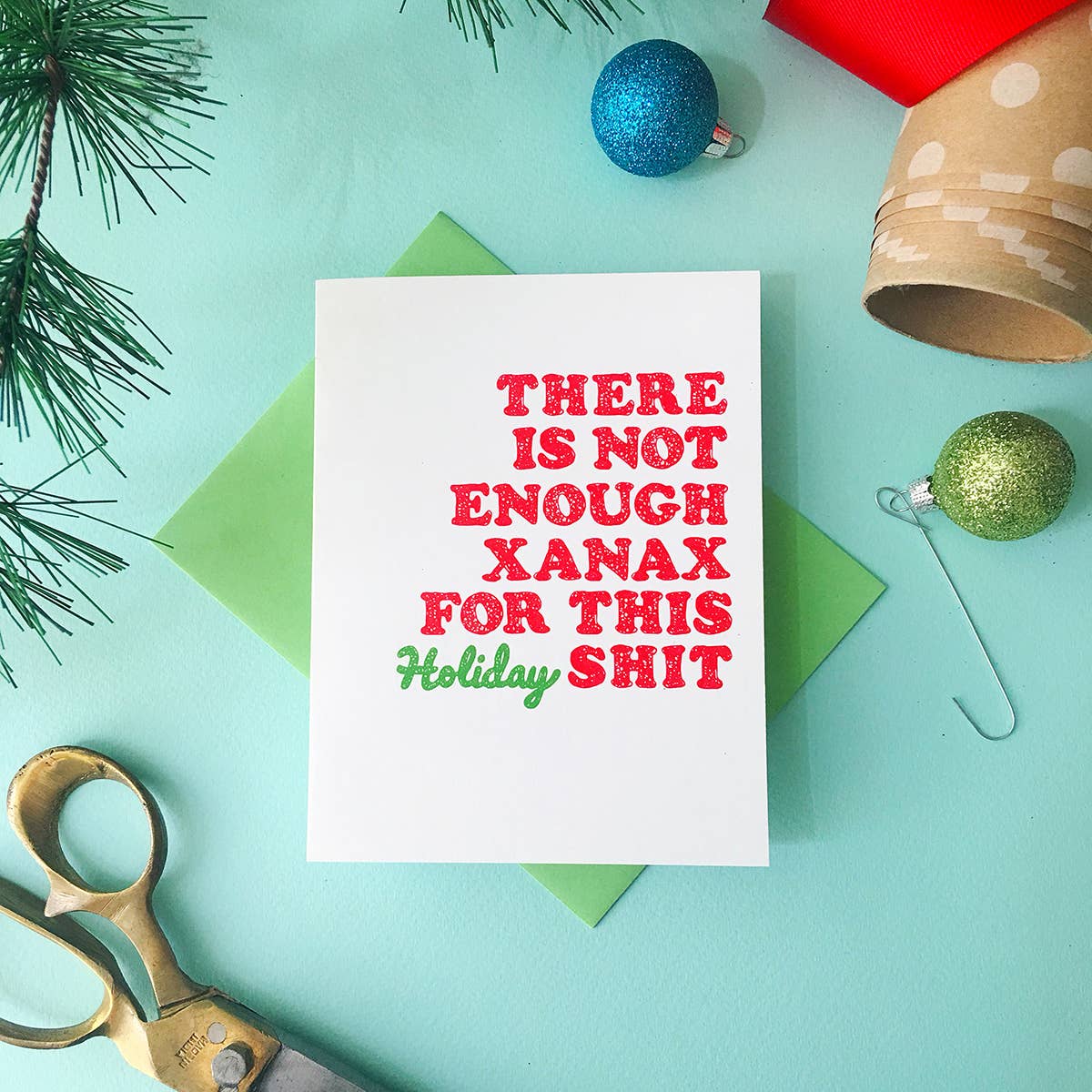 Xanax Holiday Card - Funny Christmas Card for Mom - Sassy