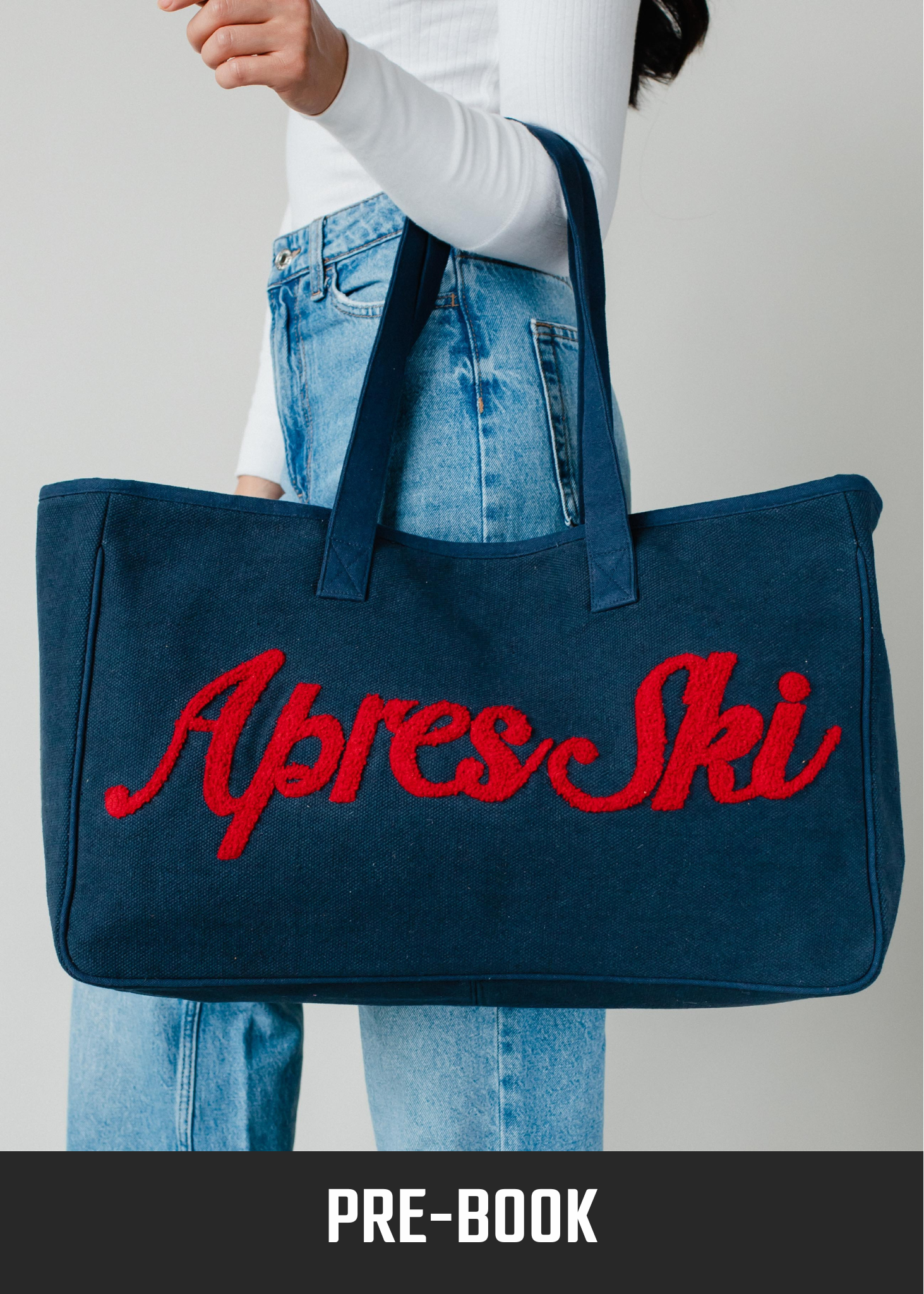 Navy & Red Apres Ski Tote