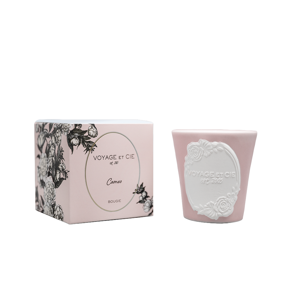 Voyage et Cie Pink Cameo Candle